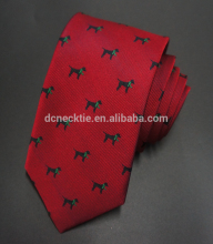 animal red logo mens silk tie