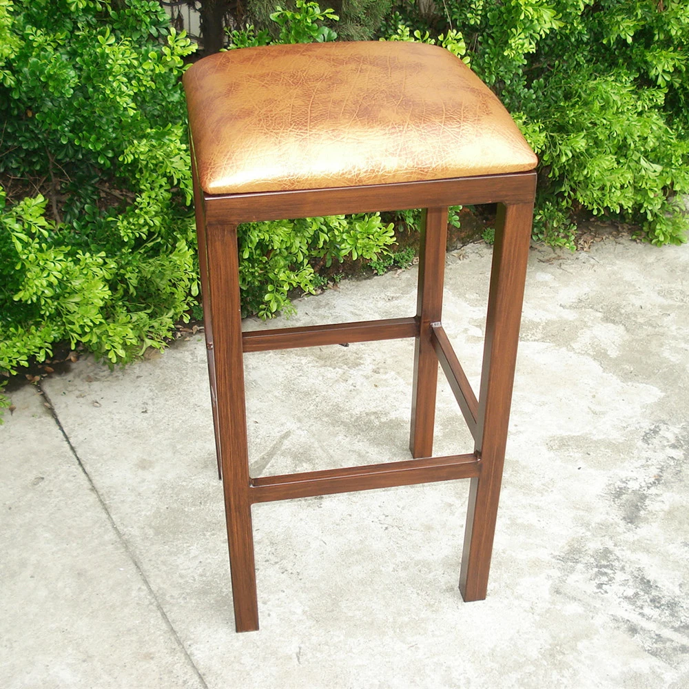 Tiny Size Restaurant Garden Kitchen Aluminum Wooden Bar Stools