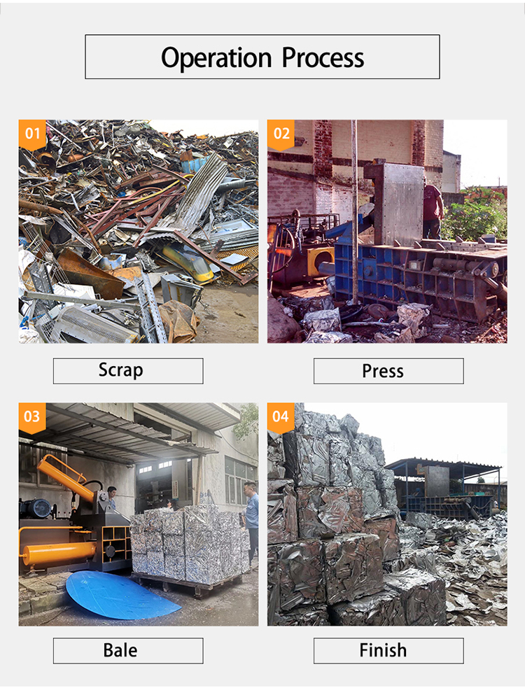 Horizontal Use Scrap Metal Baler Machine/Waste Metal Horizontal Baler/Scrap Metal Balers