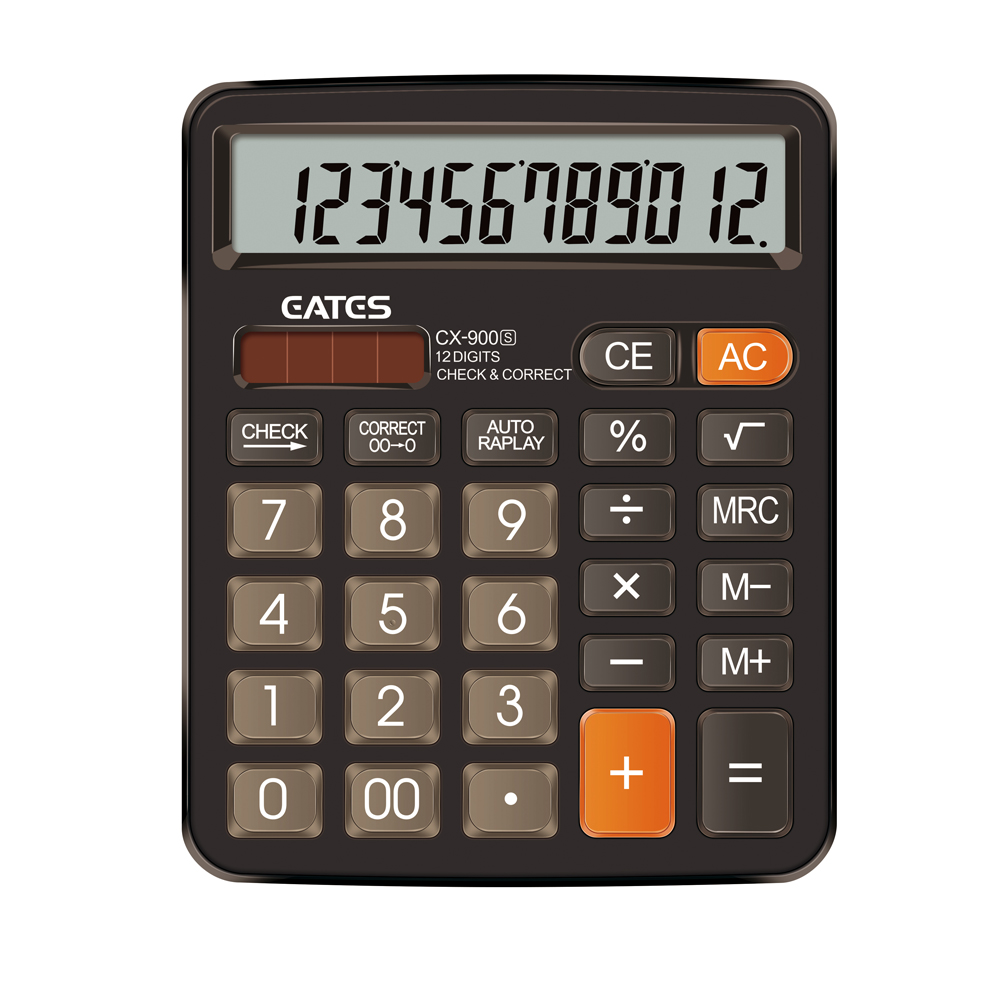 2019 EATES New High Quality CX-900S 12 Digit Check And Correct Calculator Solar Battery Power Desktop Calculator