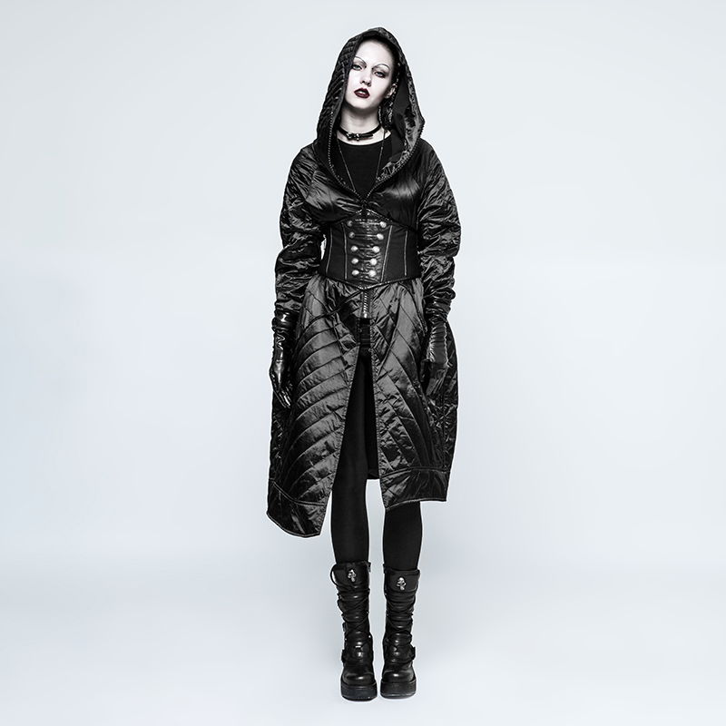 OPY-236 PUNK RAVE black coat black gothic waistcoat black overcoat