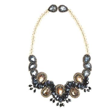 Bridal diamond necklace settings choker necklace with crystal and rhinestone