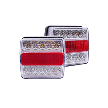 10LED Square Crystal Lamp Truck Tail Light Sequential Turn
