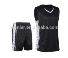 Youth customized black basketball uniforms