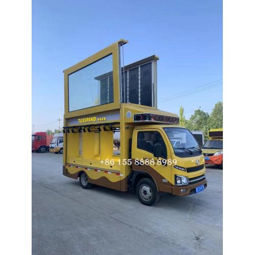 Yuejin 4x2 Truk Periklanan Luar Ruang Warna Penuh