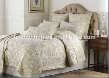 Custom continental printed quilt/American paisley quilt