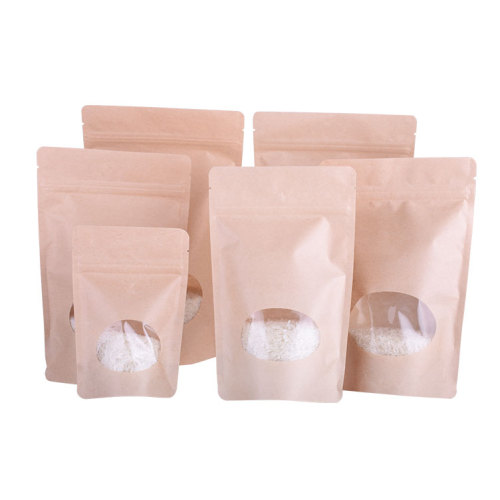 Biodegradable 100% Reciclar Kraft Paper Window Bakery Food Bags