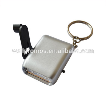 mini led dynamo flashlight keychain