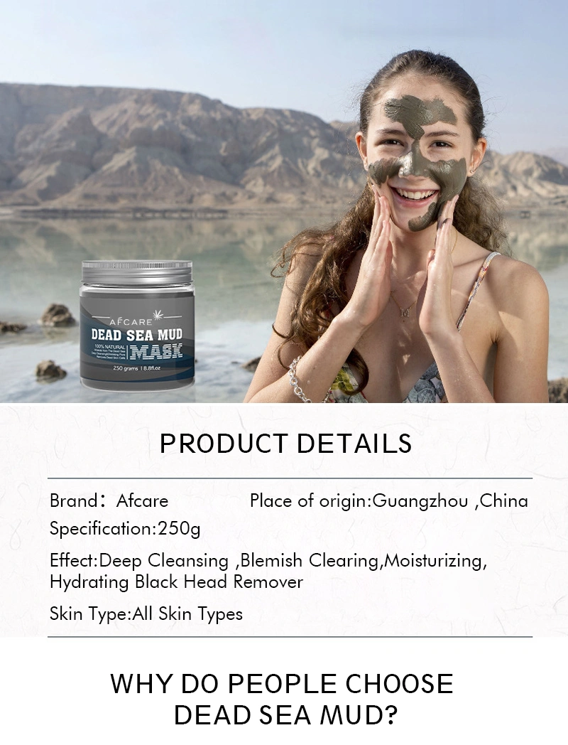 Face Mask Reduces Blackheads Pores Acne Oily Skin 200g Israel Pure Dead Sea Mud Mask Face Cleanser