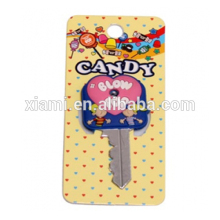 fashional pink loving heart soft pvc key holder wallet