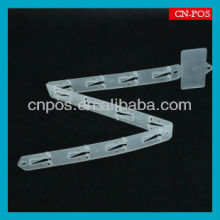 supermarket hanging clip strip on shelf