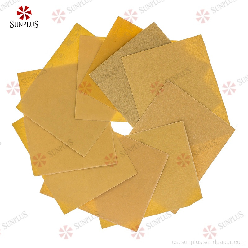 Paper de oro Papel PSA Rollos de papel de lijado pegajoso