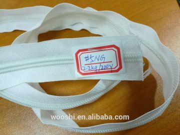 5# 2.2kg/200yards cheap zipper/long chain nylon zipper Raw white