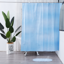 PEVA Printed hookless shower curtain