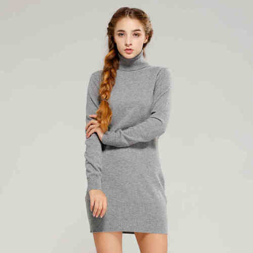2016 New Spring Wool Sweater Dress Long Sleeved Turtleneck Hip Package Slim OL Women Dress Sweater Female Women's Clothing