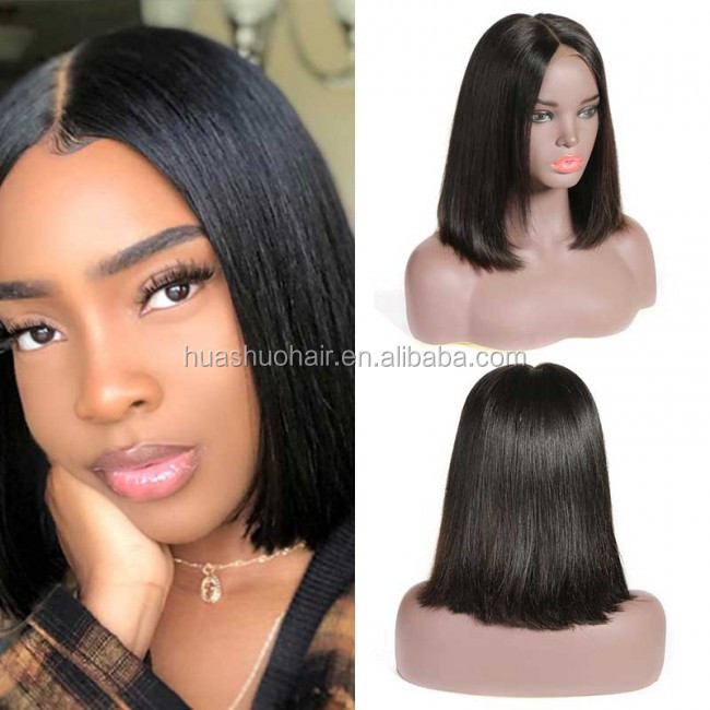 Brazilian Remy Hair Long  Bob Wig Pre Plucked 13*4 Short Lace Front Human Hair Wigs For Black Women