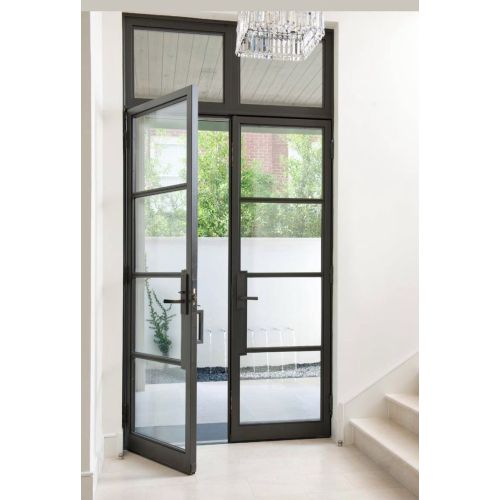 Puerta moderna de aluminio de un solo vidrio