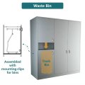 Hospital Stainless Steel Cabinet Cupboards With Waste Bin