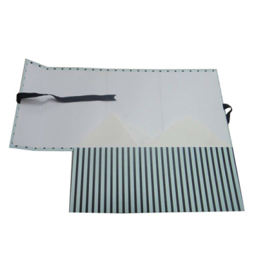 Paper Folding Gift Box with Ribbon Closures