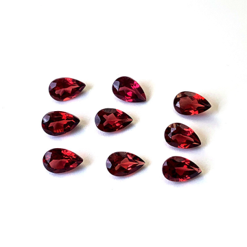 Pear Shaped Faceted Natural Red Garnet Loose Gems