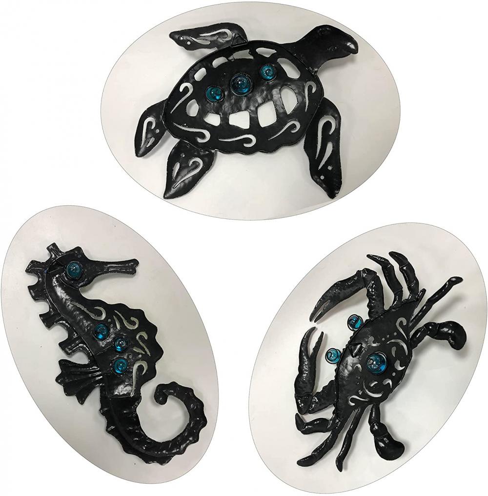 Sea Turtle Crab Seahorse, Beach Themed Decoration