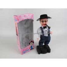 Battery operated smoking doll can sing english song and with glasses/c