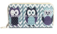 Long leather wallet owl