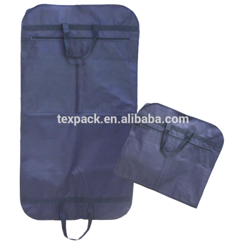 Foldable travel suit bag with snap buttons and handles