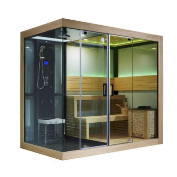Combined Steam Sauna and Shower Box: Hot New Sauna Room