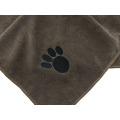 microfiber dog mèo paw thêu khăn