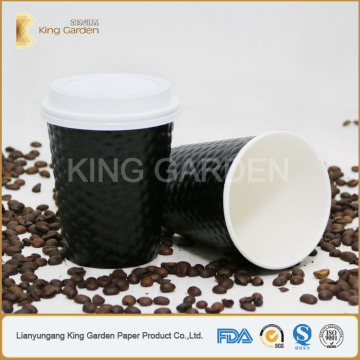 12oz ripple wall paper cup distributor with paper cup lids