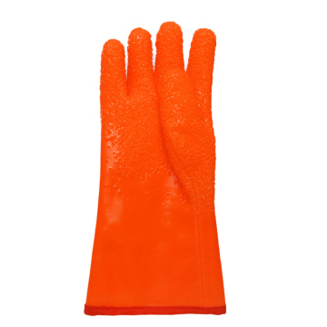 Fluorescent PVC Glove Rubber Dots on Palm 35cm