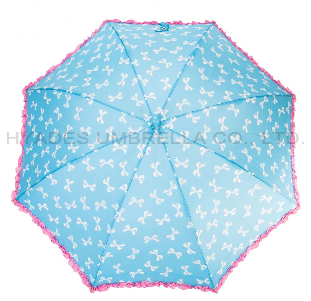 Frill Lace Cute Auto Open Kids Umbrella