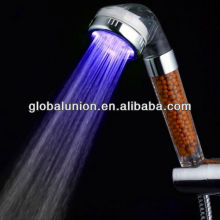 Automatic changing multi colour LED shower head