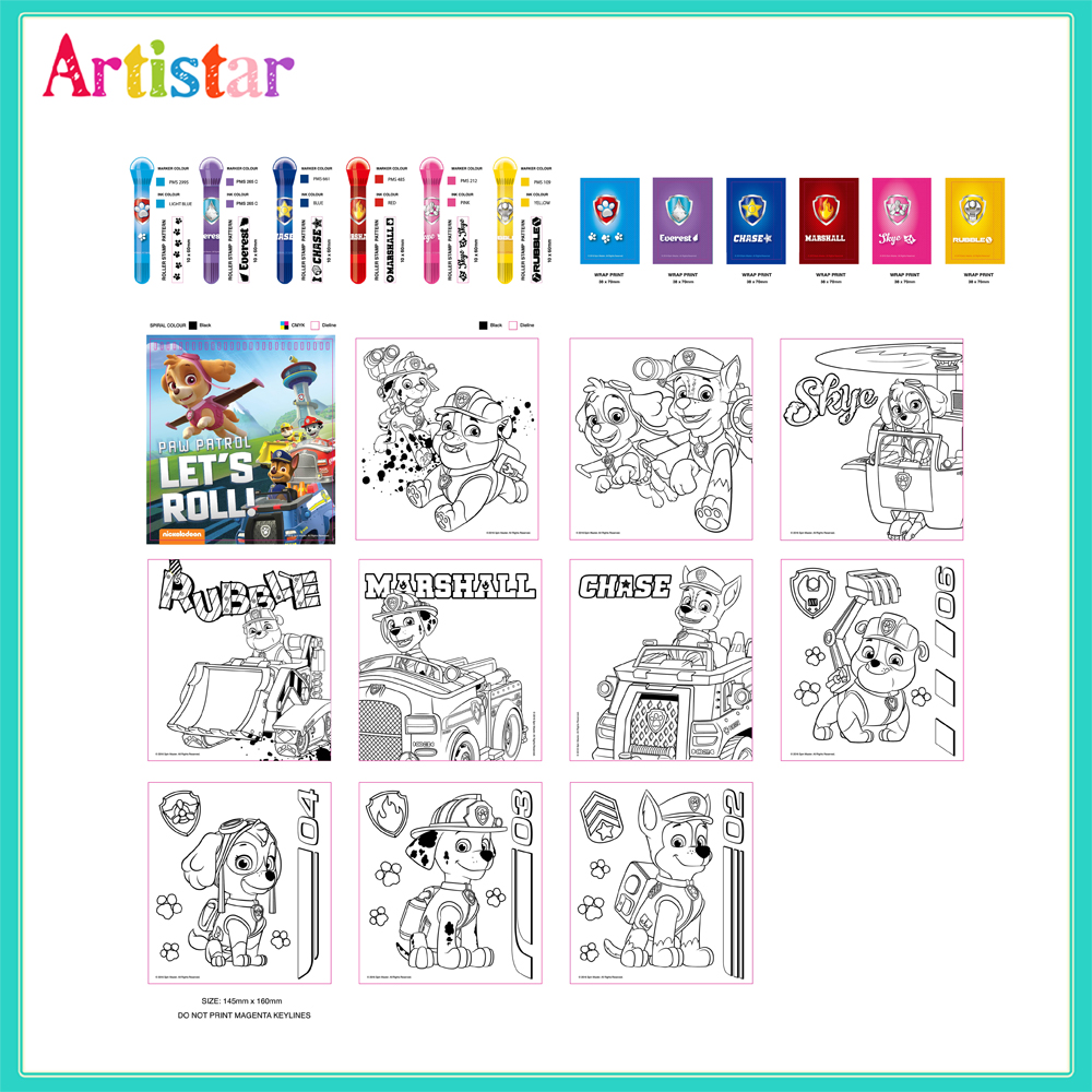 Paw Patrol Stamp Colouring Set 2