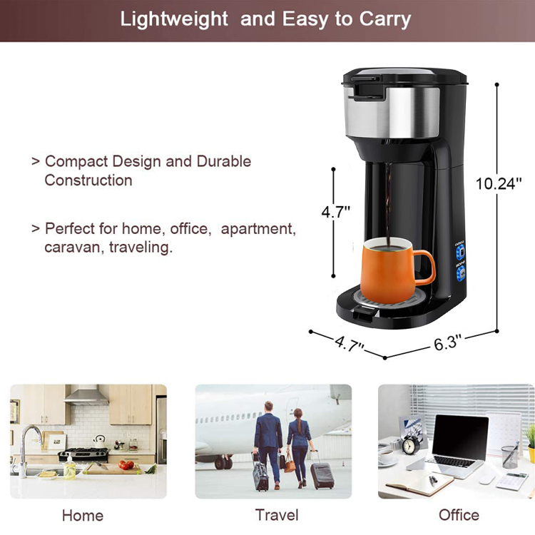 Filter Coffee Machine Portable Travel Coffee Maker Rotating Coffee Capsule Rack for K-Cup