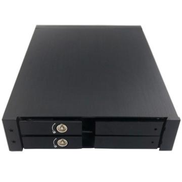 2.5in Dual Bay aluminum case and panel internal enclosure