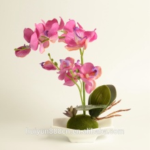 High quality real touch orchid potted artificial flower for home decoration