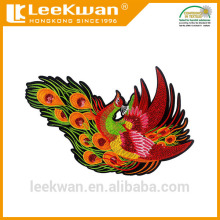 Colorful sequin embroidery applique with sew-on backing