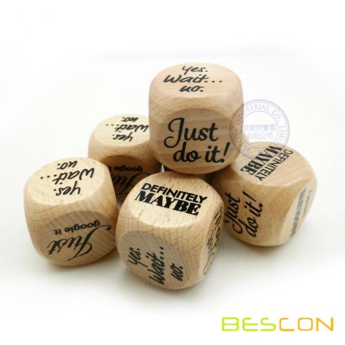 Custom Printing Beech Wooden Dice 30MM in Round Style