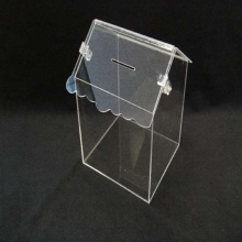 acrylic house shaped donation box