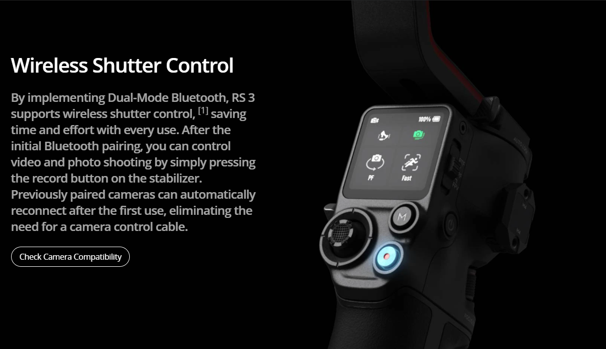The new 2022 DJI RS 3 Handheld stabilizer 3kg heavy 1.8-inch touch color screen for 12 hours of battery life DJI RS 3