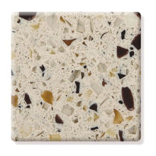 Decorative Seamless Cream Acrylic Solid Surface Stone Tiles For Bathroom Vanity Tops