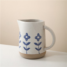 Nordic Art Style Heat-Resistant Ceramic Water and Coffee Jugs with Handles