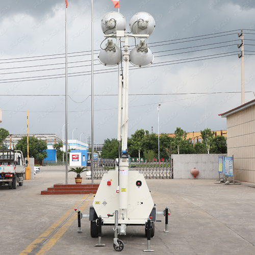 Torre de luz del remolque con máquina de iluminación del motor diesel EPA