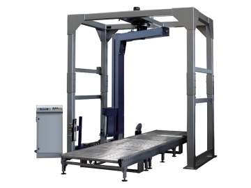Conveyorized In-Line Stretch Wrapper