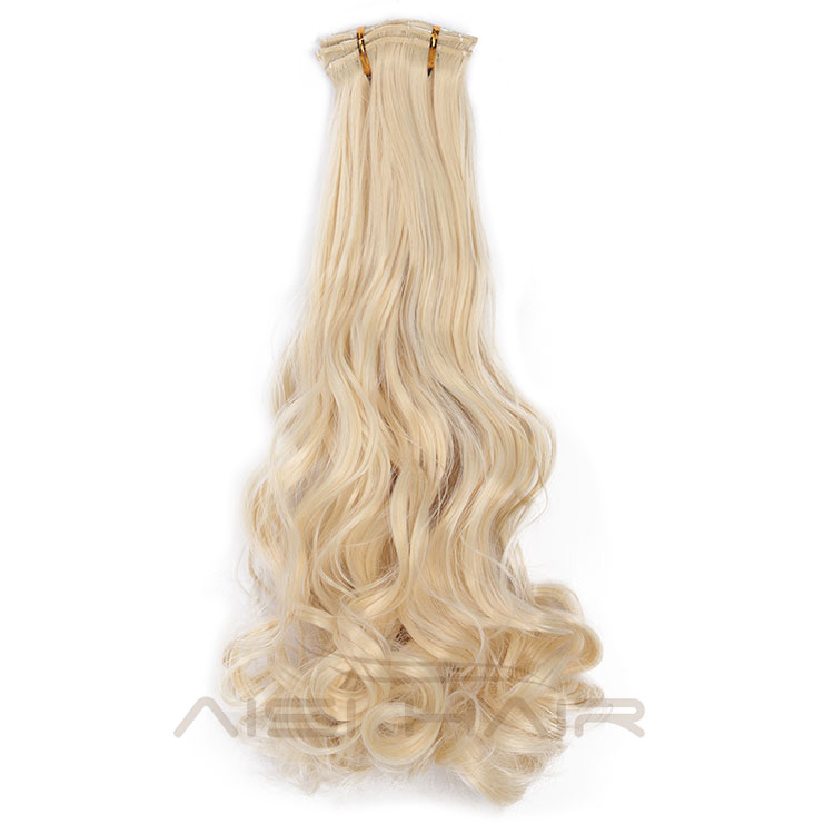 Aisi Hair 8 Pcs Full Head Long Wavy Synthetic 18 Clips In Hair Extensions Blonde Black Brown Hairpieces For Women