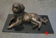 cemetery bronze dog statue