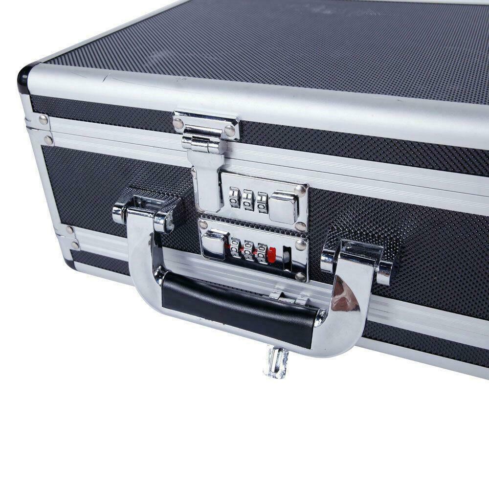 Aluminum Password Lock Pistol Gun Case Hard Storage Carry Case Hand Safe Box