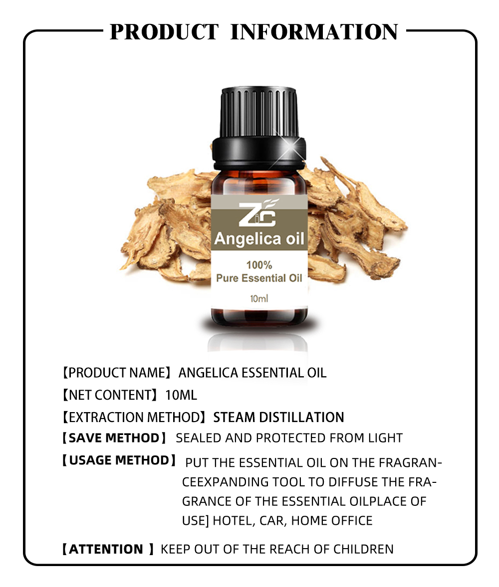 Óleo essencial de Angelica Natural 100% puro para aromaterapia